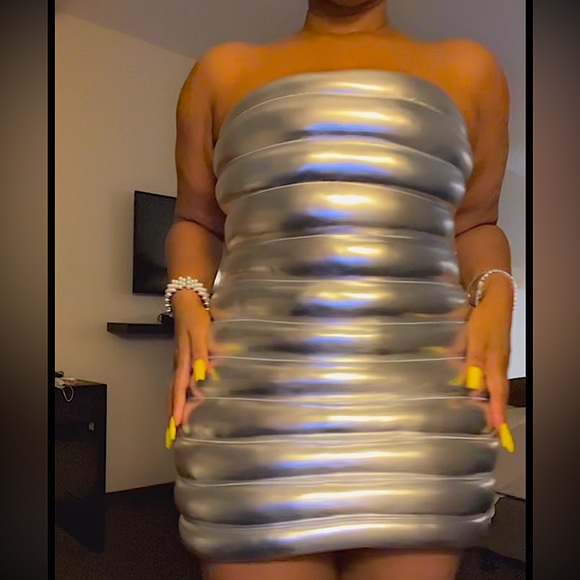 Silver mini dress - Picture 10 of 12